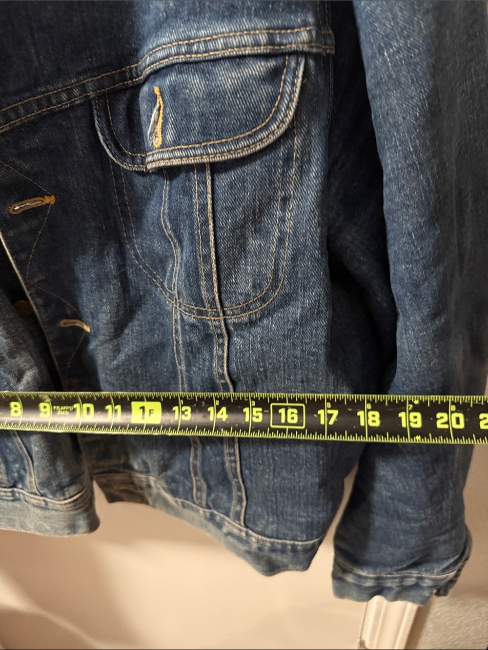 Vintage Lee Rider Blue Denim Jacket with Tan Corduroy Collar - Picture 7 of 8
